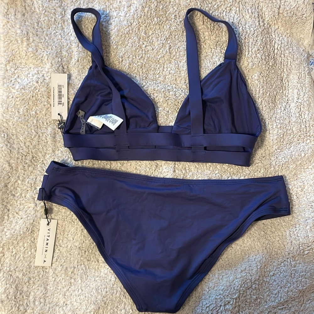 NWT Vitamin A EcoLux Bikini in Deep Blue - Size 10/L - Picture 4 of 8
